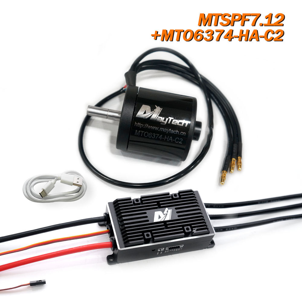 Maytech V2 200A V75_300 based Speed Controller Comb with Brushless Outrunner Sensored Motor 6355/6365/6374 Electric Skateboard Kit