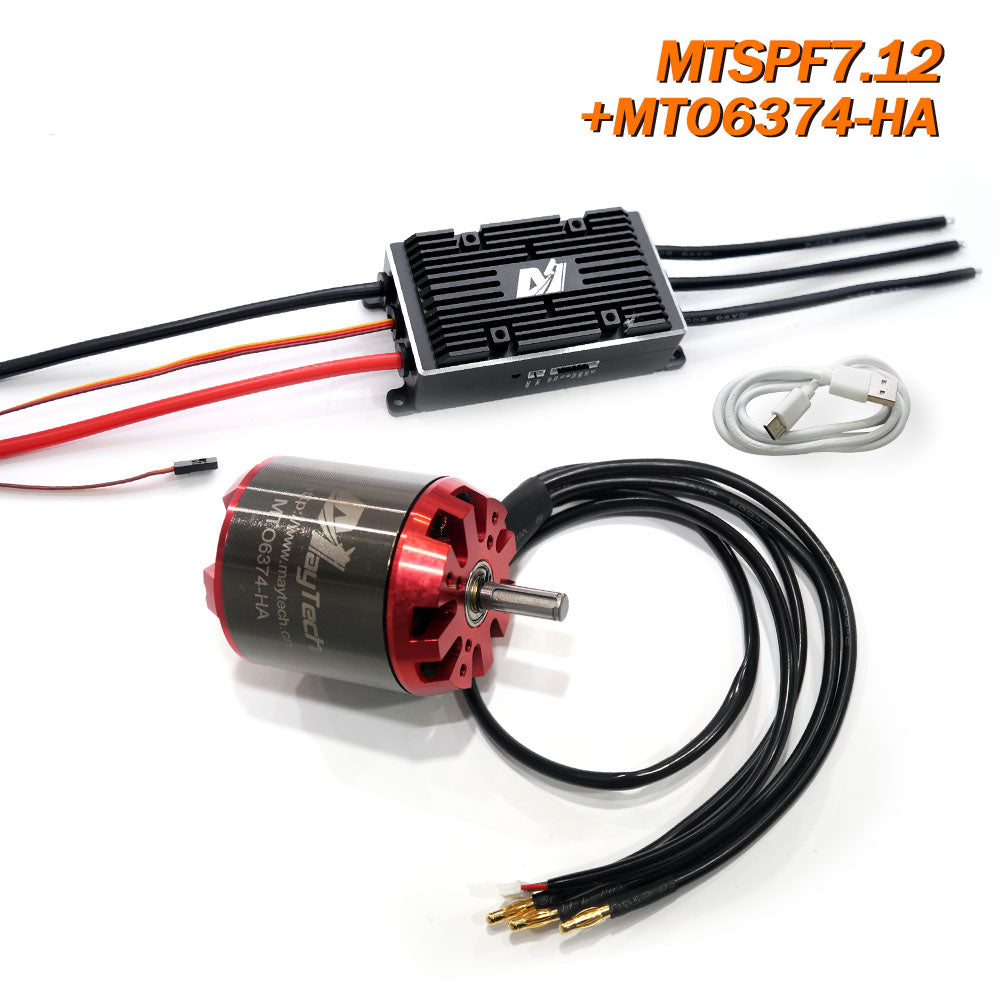 Maytech V2 200A V75_300 based Speed Controller Comb with Brushless Outrunner Sensored Motor 6355/6365/6374 Electric Skateboard Kit