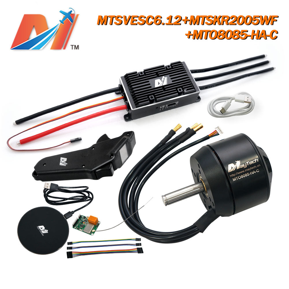Maytech MTSPF7.12 high current 200A vesctool Compatible motor controller+ 6396 6880 8085 Motor + MTSKR1712 MTSKR1905WF Remote Electric Skateboard Mounatinboard Comb