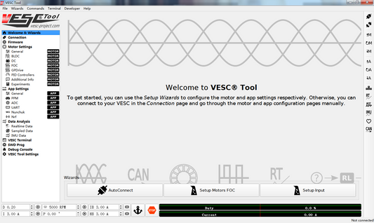 Motor Detection in VESC_TOOL Step by Step Guide.