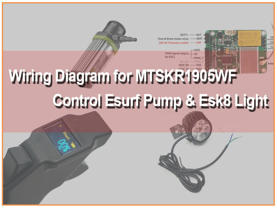 How to Wire on MTSKR1905WF Receiver Relay Switch and Transistor to Control Light and Water Pump？