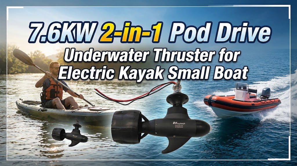 Next-Gen Innovation: Maytech 2-in-1 Steerable MTED70-E Electric Pod Drive Motor with Built-in ESC— Redefining Marine & Underwater Propulsion!