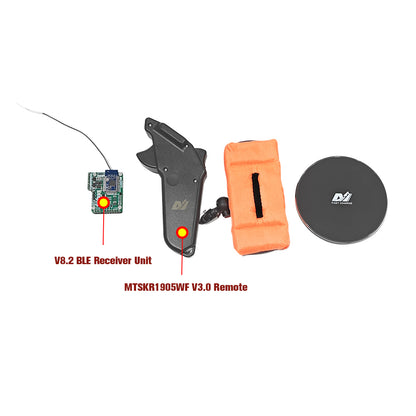 Maytech V8.2 BLE Unit with MTSRR1905WF Receiver + V3 MTSKR1905WF Remote + 60100 VESC for Foil Assist Esk8 Tiny Size