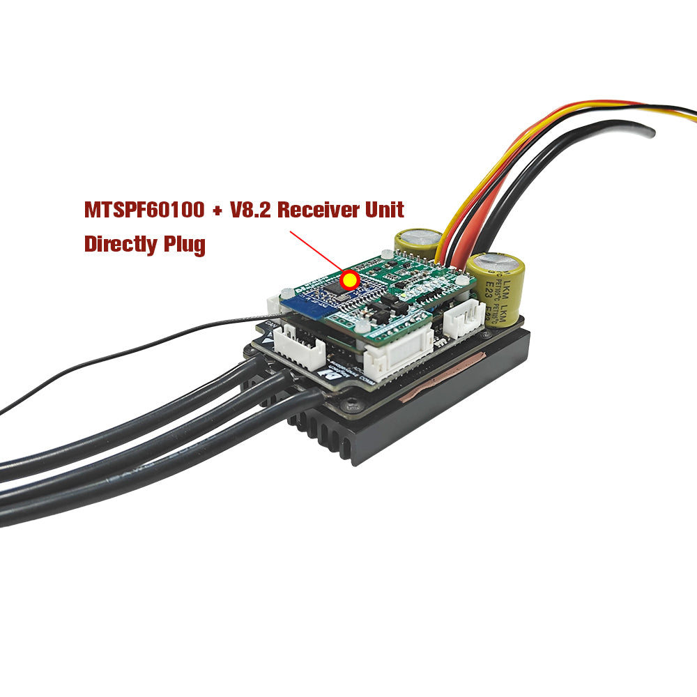 Maytech V8.2 BLE Unit with MTSRR1905WF Receiver + V3 MTSKR1905WF Remote + 60100 VESC for Foil Assist Esk8 Tiny Size