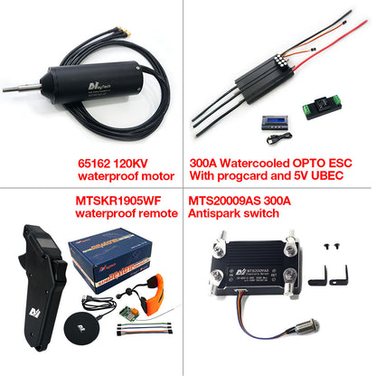 In Stock Maytech Efoil Kit Fully Waterproof 65162 Motor MTSKR1905WF remote with Watercooled 300A ESC 12V 30W Water Pump and 300A 80V Antispark Switch