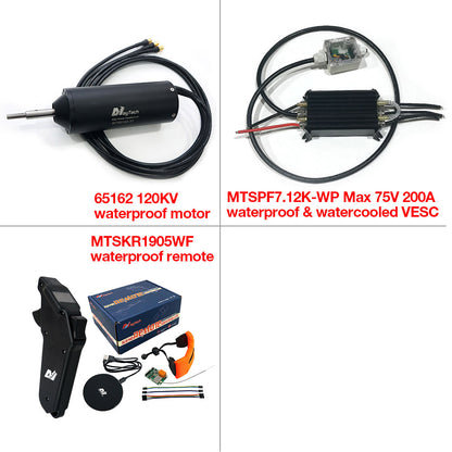 In Stock DIY Waterproof Efoil Kit with Maytech 65162 Motor + 200A VESC Max 75V + 1905WF Remote + 300A Antispark Switch + Water Pump