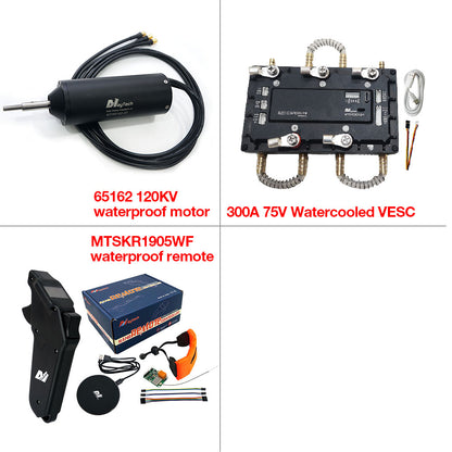 In Stock Efoil Surfboard Kit 65162 Waterproof Motor + 300A 75V MTSPF7.5H + MTSKR1905WF Remote