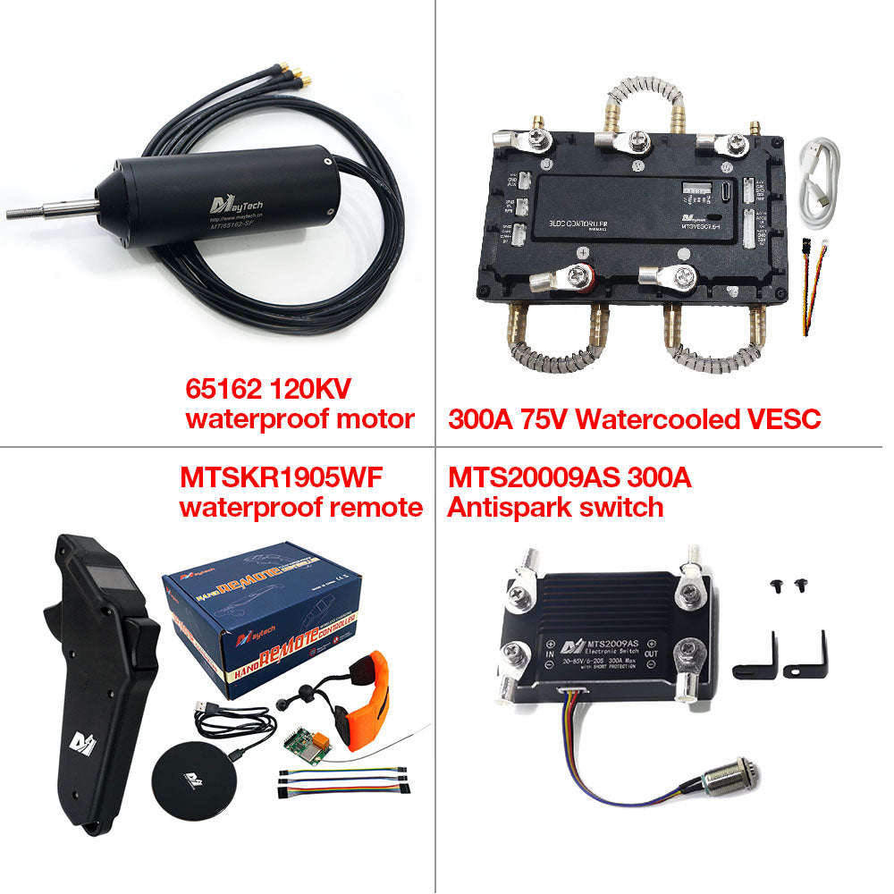 In Stock Efoil Surfboard Kit 65162 Waterproof Motor + 300A 75V MTSPF7.5H + MTSKR1905WF Remote