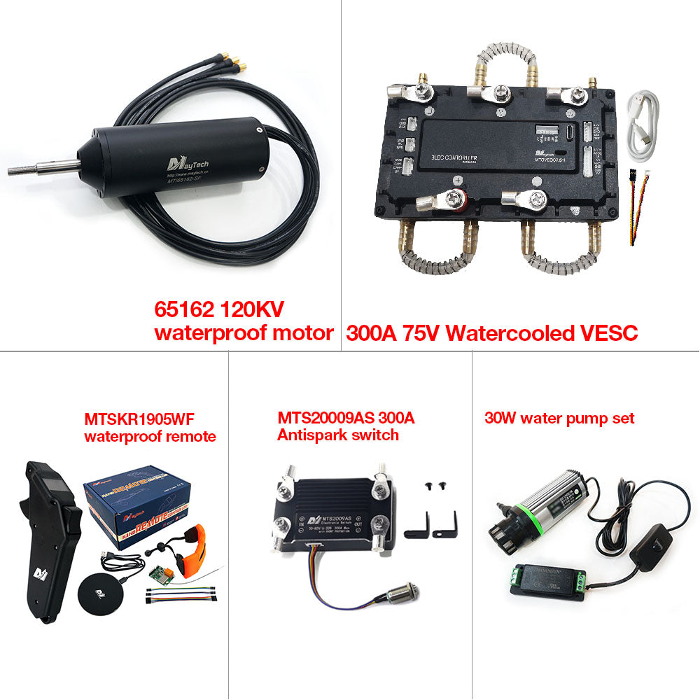 In Stock Efoil Surfboard Kit 65162 Waterproof Motor + 300A 75V MTSPF7.5H + MTSKR1905WF Remote