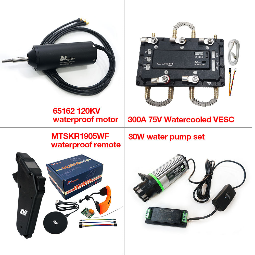 In Stock Efoil Surfboard Kit 65162 Waterproof Motor + 300A 75V MTSPF7.5H + MTSKR1905WF Remote