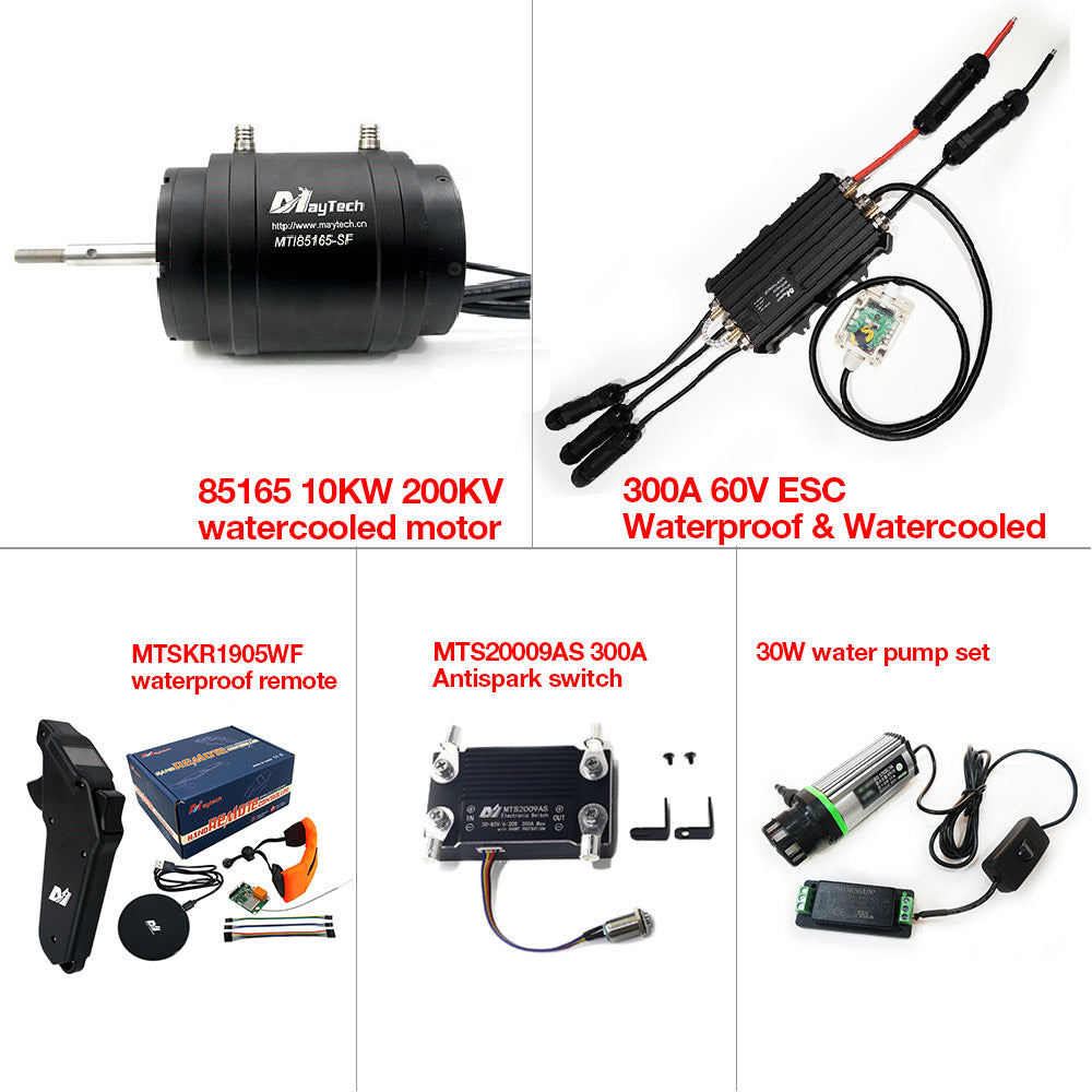 Esurf/ Efoil Kit Watercooled 85165 Motor + Waterproof 300A ESC+ MTSKR1905WF Remote + 300A 85V Switch + Water Pump