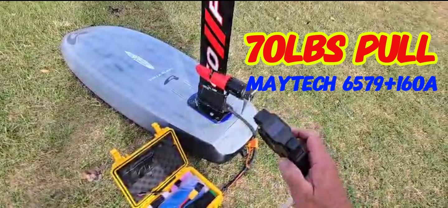 Load video: Foil assist system electric parts with 6579 waterproof motor, 160A ESC, V3.0 MTKR1905WF waterproof remote controller