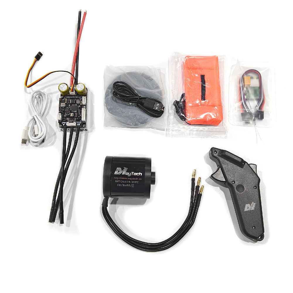 In Stock Maytech DIY Foil Boost Kit with 3.5KW 6374 Waterproof Motor + 100A V6 based VESC Controller + MTSKR1905WF Waterproof Remote