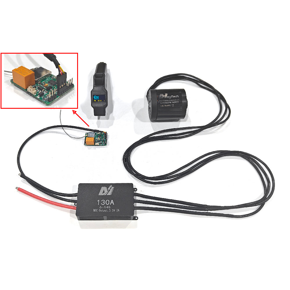 New Marine E Foil Kit 42V Waterproof 6374 80KV Motor + 130A ESC + MTSKR1905WF Waterproof Remote