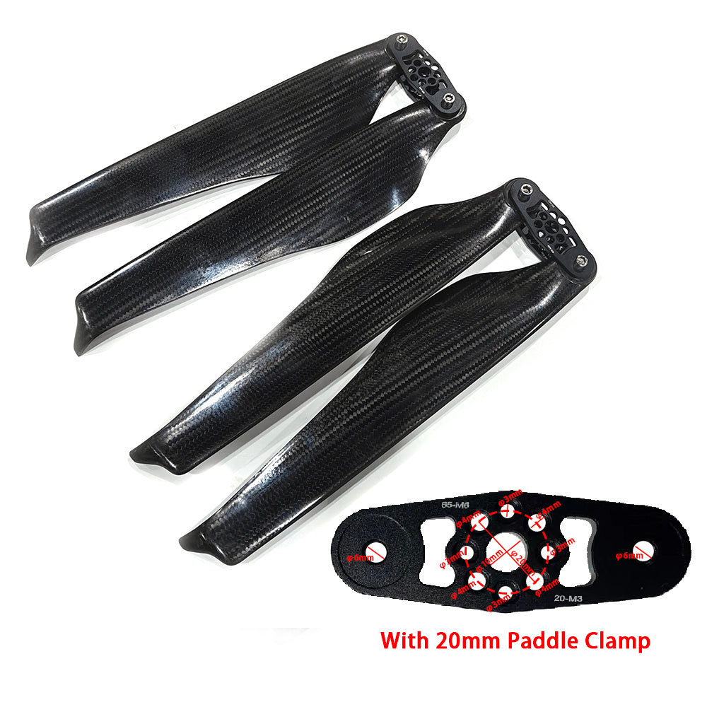 Quite 28‘’ x 9.2'' Fold Propeller Carbon Fiber Balsa Wood Composite Carbon Prop Lightweight