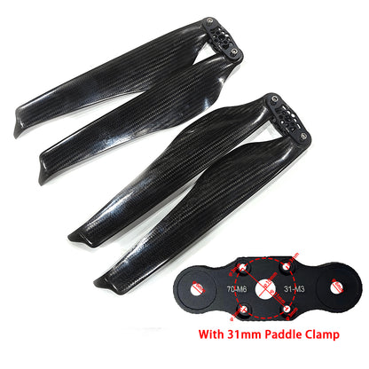 Quite 28‘’ x 9.2'' Fold Propeller Carbon Fiber Balsa Wood Composite Carbon Prop Lightweight