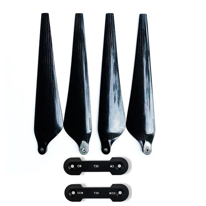 In Stock CW CCW 38''x20'' Inch Carbon Fiber Composite Folding Propeller for DJI T30 Drones with Paddle Clamp