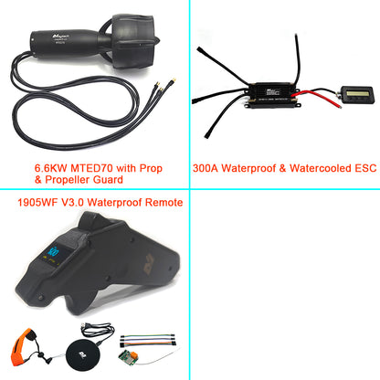 IP68 Waterproof Efoil Kit with 6.6KW Motor + 300A ESC + MTSKR1905WF V3 Remote