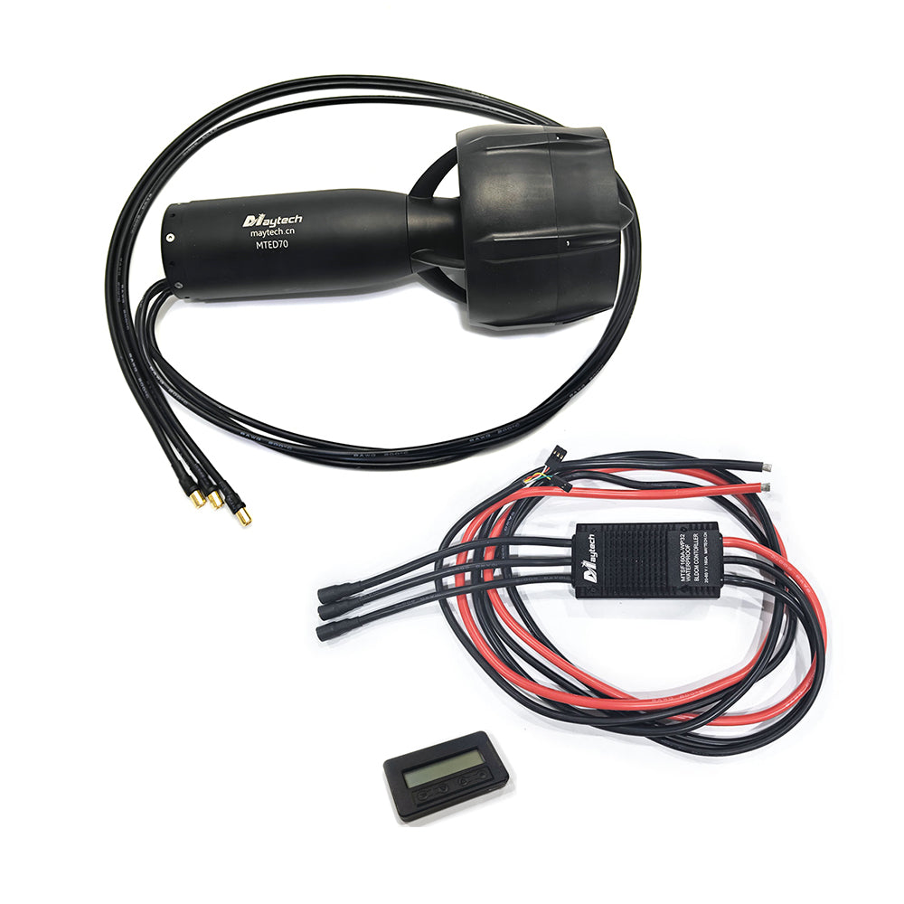 Maytech New Motor MTED70 Waterproof Motor with Nylon Carbon Fiber Propeller and Prop Guard for Eoil / Tow Boogie / Thruster / Jet Propulsion / Underwater Scooter
