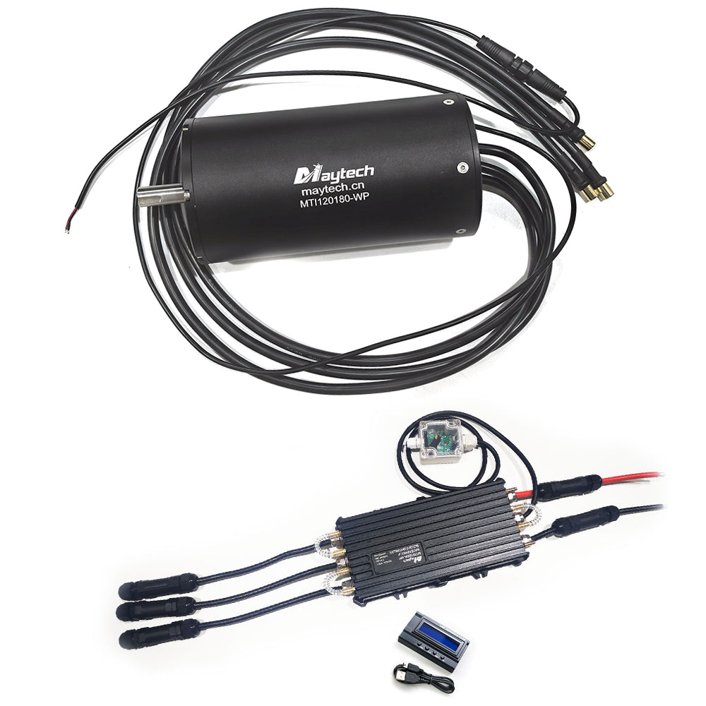 Maytech 120180 Waterproof Motor Max 23KW for Electric Boat Jetski Jetboard Powerful Engine