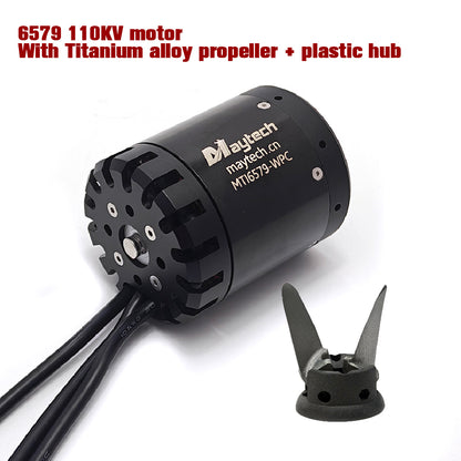 In Stock Maytech Pro Outrunner Waterproof Motor 6579  Max 5.5KW 41kg Thrust for Efoil Electric Boat Underwater Thruster Tow Boogie