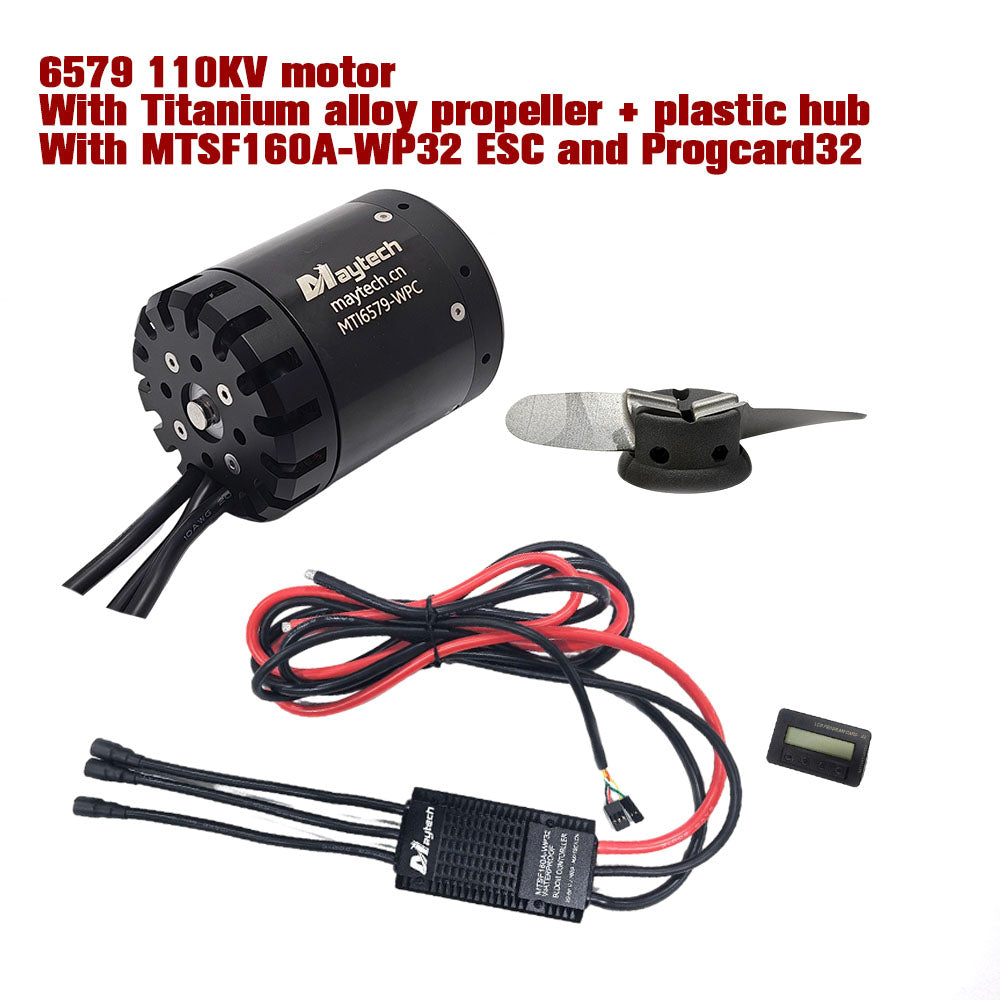 Maytech Pro Outrunner Waterproof Motor 6579  Max 5.5KW 41kg Thrust for Efoil Electric Boat Underwater Thruster Tow Boogie