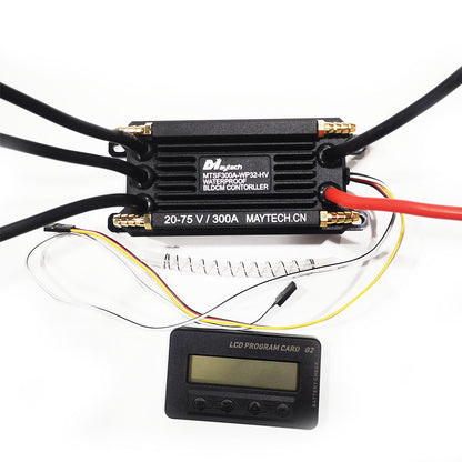 75V Waterproof Efoil Kit with 65162 9KW Motor + New Small 300A ESC + V3 Remote for Electric Hydrofoil Marine Underwater Thruster