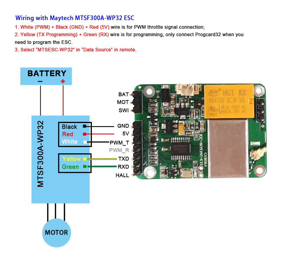 In Stock! Maytech New Marine 32Bit 300A 75V ESC IP68 Waterproof Smaller Size ESC for Efoil Underwater Thruster Electric Surfboard