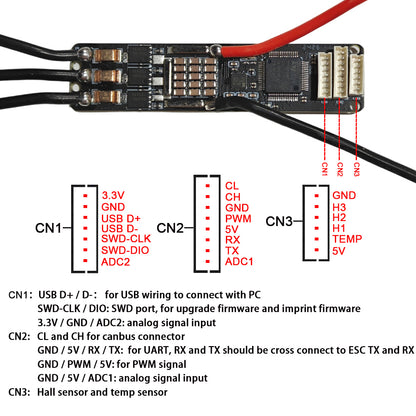 MTSPF6.0M 22g Mini VESC Super Light 12S 50V V6 based 30A Speed Controller SUPERFOC ESC