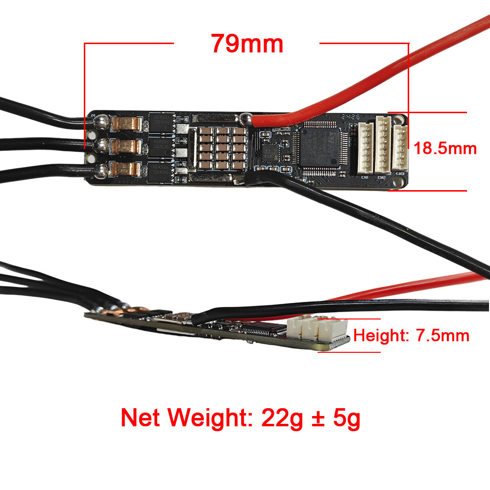 MTSPF6.0M 22g Mini VESC Super Light 12S 50V V6 based 30A Speed Controller SUPERFOC ESC