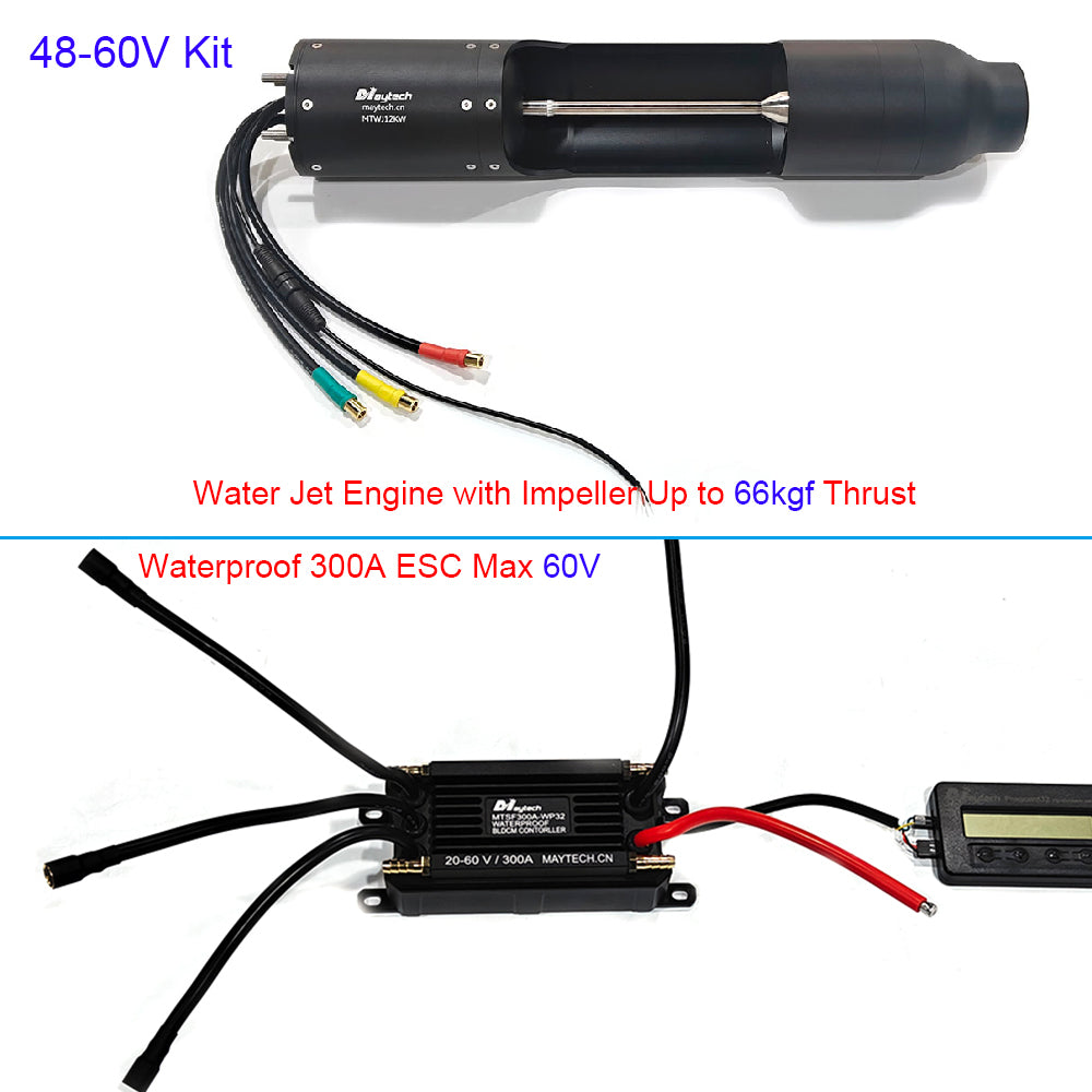 Maytech Jet Thruster Kit Max 72V Water Jet Engine ESC Kit for Jetboard Jetski Jet Kayak
