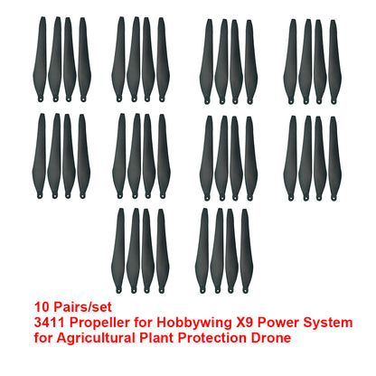 In Stock CW CCW 3411 34" x 11" Folding Blades for Hobbywing X9 Propulsion System for Agricultural Plant Protection Drone