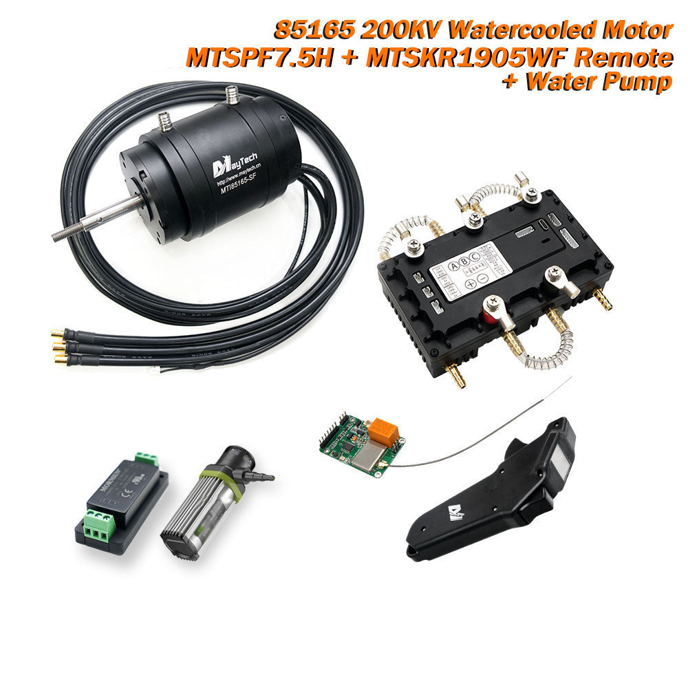 In Stock Esurf Kit Watercooled 85165 Motor + 300A 75V MTSPF7.5H + Waterproof Remote + Anti-spark Switch + Water Pump