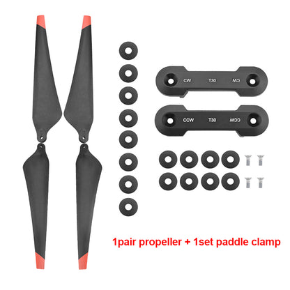 In Stock CW CCW 38''x20'' Inch Carbon Fiber Composite Folding Propeller for DJI T30 Drones with Paddle Clamp