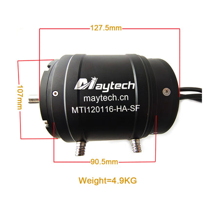 Maytech 120116 18.8KW Sensored Motor for Electric Surfboard Boat Motorcycle EV Car with Water Cooling