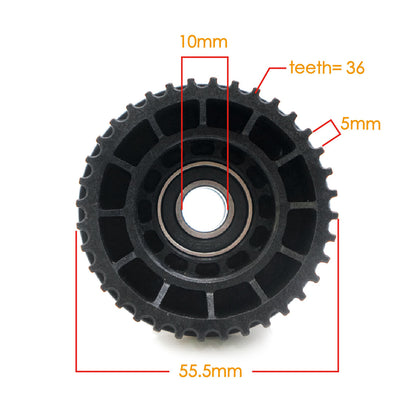 Maytech MTSKPS2005 Pulley Belt Comb with 36T 5M Wheel Pulley with Ball Bearing 14T 5M Motor Pulley 51T 5M HTD255 Belt for Electric Skateboard/Elongboard