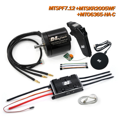 Maytech MTSPF7.12 200A V75_300 based ESC+ 6355/6365/6374 Electric Skaetboard Mountainboard Kit Motor+MTSKR2005WF remote controller+ SuperESC + Remote