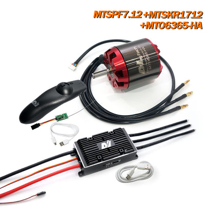 Maytech V2 200A MTSPF7.12 Speed Controller + MTSKR1712 Remote + 6355/6365/6374 Brushless Outrunner Sensored Motor for Esk8/Fighting Robots