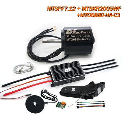 Maytech MTSPF7.12 high current 200A vesctool Compatible motor controller+ 6396 6880 8085 Motor + MTSKR1712 MTSKR1905WF Remote Electric Skateboard Mounatinboard Comb